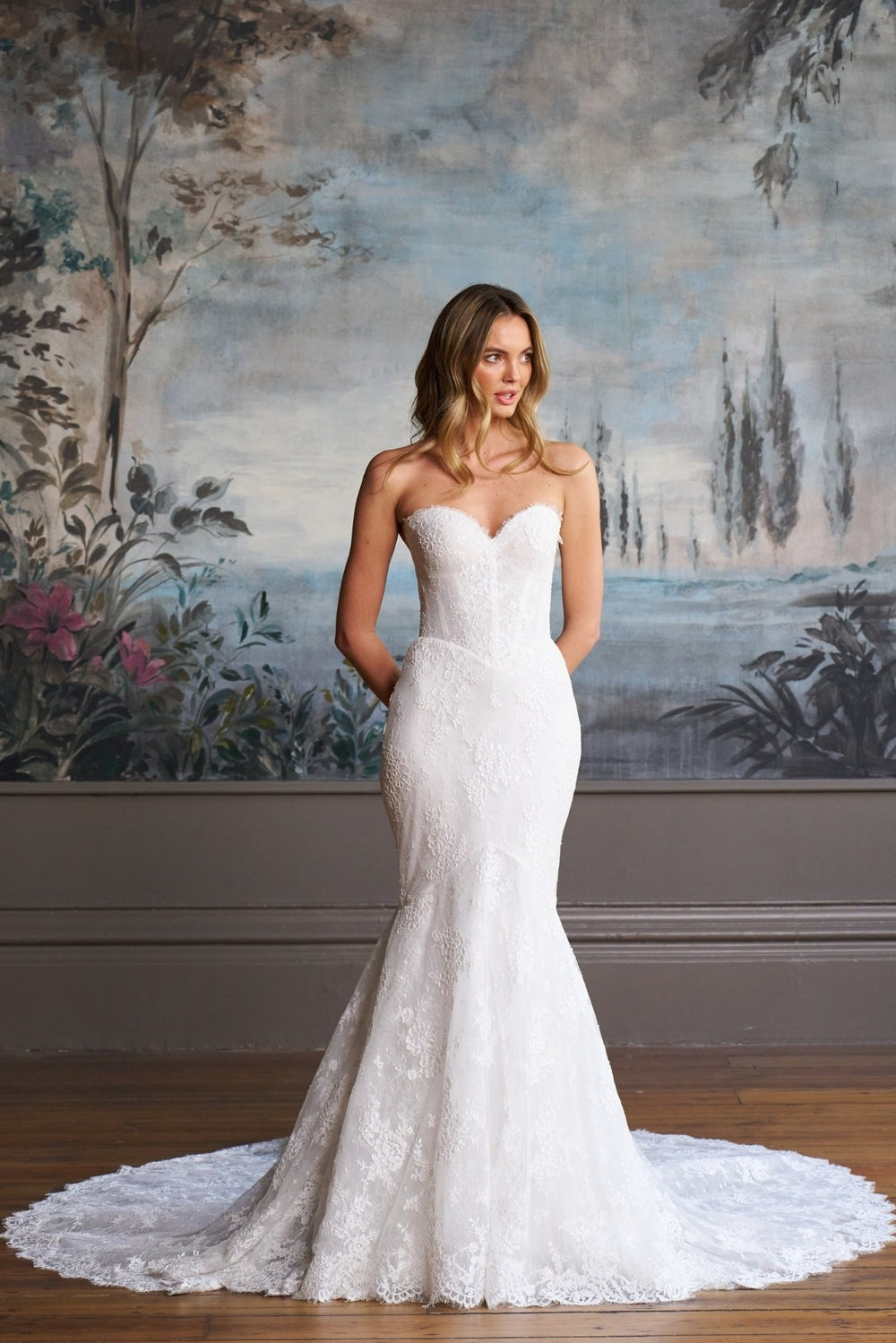 white christmas dresses LUNA Designer Wedding Gown by Caroline Castigliano